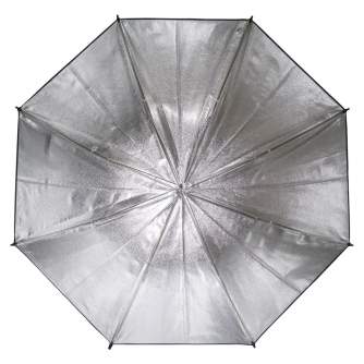 Зонты - Caruba Flitsparaplu Zilver/Zwart 109cm - быстрый заказ от производителя