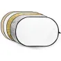 Foldable Reflectors - Caruba 5-in-1 Goud, Zilver, Zonnegeel, Wit, Transparant - 150 x 200cm - quick order from manufacturer