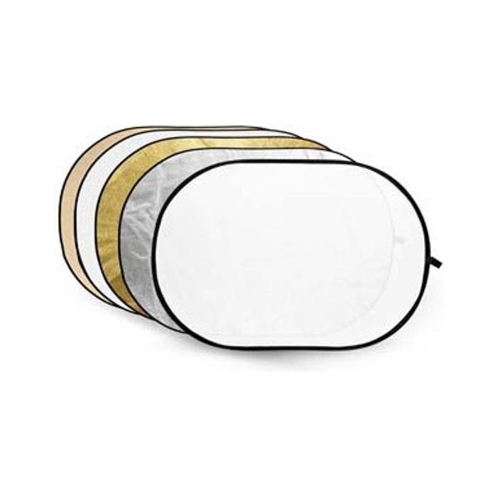 Foldable Reflectors - Caruba 5-in-1 Goud, Zilver, Zonnegeel, Wit, Transparant - 150 x 200cm - quick order from manufacturer