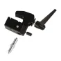 Caruba Screw Clamp Big D44469 with metal handle and threaded 1/4” and 3/8” spigot insert for secure attachment to tubes and flat surfaces