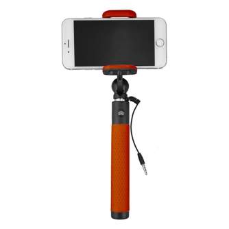 New products - Caruba Selfie Stick Plug & Play - Oranje - quick order from manufacturer