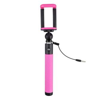 New products - Caruba Selfie Stick Plug & Play - Roze - quick order from manufacturer