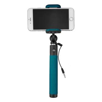 New products - Caruba Selfie Stick Plug & Play - Blauw - quick order from manufacturer