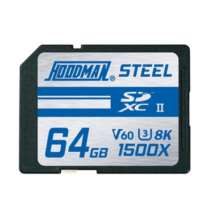 Sortimenta jaunumi - Hoodman 64GB 1500X -SDXC UHS-II, CLASS 10, U3, 8K, V60 - ātri pasūtīt no ražotāja