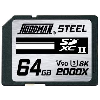 Sortimenta jaunumi - Hoodman 64GB 2000X - SDXC UHS-II, CLASS 10, U3, 8K, V90 - ātri pasūtīt no ražotāja