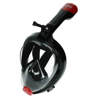 Новые товары - Caruba Full Face Snorkel Masker Swift - Vouwbaar + Action Cam Mount (Zwart - L / XL) - быстрый заказ от производи