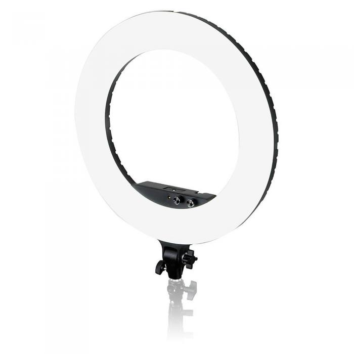 New products - Caruba Round Vlogger 18 inch LED Set PRO met Tas - Zwart - quick order from manufacturer