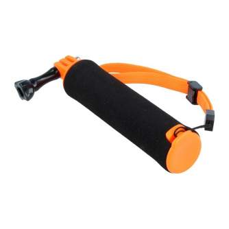 Sporta kameru aksesuāri - Caruba peldošais GoPro stiprinājums ar rokturi (melns / oranžs) - perc šodien veikalā un ar piegādi