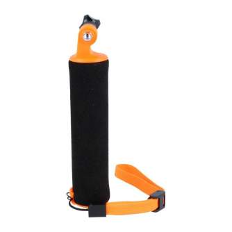 Sporta kameru aksesuāri - Caruba peldošais GoPro stiprinājums ar rokturi (melns / oranžs) - perc šodien veikalā un ar piegādi