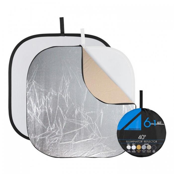 Foldable Reflectors - Westcott Illuminator Opvouwbare 6-in-1 Reflector Kit (42") - quick order from manufacturer