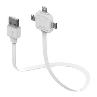 Kabeļi - Allocacoc Power USB Cable 3-in-1 80cm White - быстрый заказ от производителя