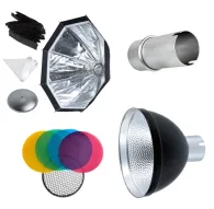 Barndoors Snoots & Grids - Godox AD200 Accessoire kit - quick order from manufacturerBarndoors Snoots & Grids - Godox AD200 Accessoire kit - quick order from manufacturer