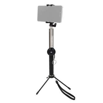 Sortimenta jaunumi - Caruba Selfie Stick Large Bluetooth - Grey - ātri pasūtīt no ražotāja