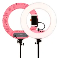 Sortimenta jaunumi - Caruba Round Vlogger 18 inch LED Set PRO with Bag - Pink - ātri pasūtīt no ražotājaSortimenta jaunumi - Caruba Round Vlogger 18 inch LED Set PRO with Bag - Pink - ātri pasūtīt no ražotāja