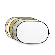 Saliekamie atstarotāji - Godox 5-in-1 Gold, Silver, Soft Gold, White, Transparent Reflector disc - 60x90cm - быстрый заказ от прSaliekamie atstarotāji - Godox 5-in-1 Gold, Silver, Soft Gold, White, Transparent Reflector disc - 60x90cm - быстрый заказ от пр