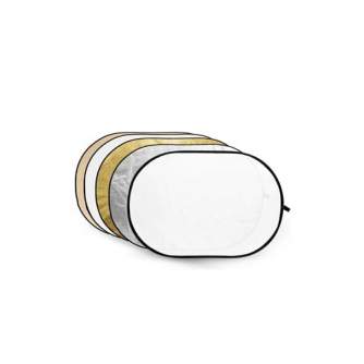 Foldable Reflectors - Godox 5-in-1 Gold, Silver, Soft Gold, White, Transparant Reflector disc - 80 x 120cm - quick order from manufacturer