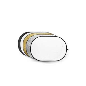 Foldable Reflectors - Godox 5-in-1 Gold, Silver, Black, White, Transparant Reflector disc - 100x150cm - buy today in store and with delivery
