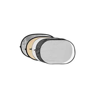 Foldable Reflectors - Godox 5-in-1 Soft Gold, Silver, Black, White, Transparent Reflector disc - 100x150cm - quick order from manufacturer Best choise selected by experts
