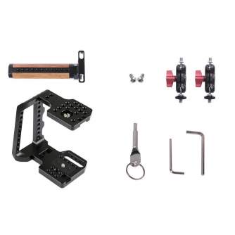 New products - Caruba Half Cage with Wooden Top Handle for BMPCC 4K - quick order from manufacturer