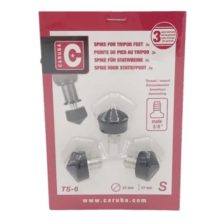 Caruba 3/8&34 Statief Voetje - Rubber / 22mm (3 stuks)