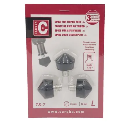 Caruba 3/8 Statief Voetje Rubber / 25mm (3 stuks) TS 7