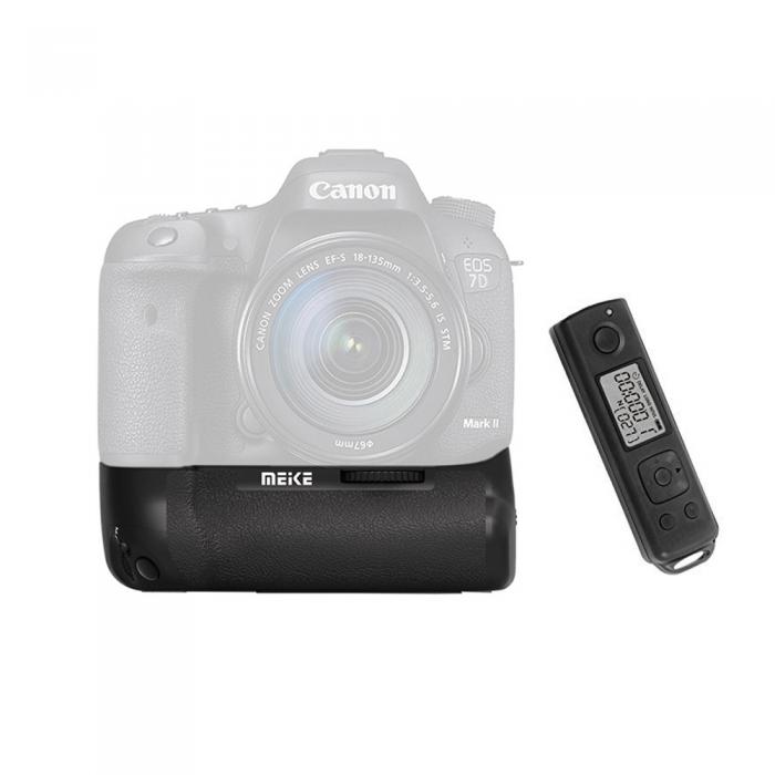 Kameru bateriju gripi - Meike Battery Grip Canon EOS 7D MKII Remote (BG-E16) - ātri pasūtīt no ražotāja