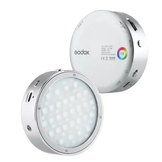 LED VLOG gaisma - Godox R1 RGB Round Head LED Silver - ātri pasūtīt no ražotāja