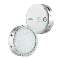 LED Phone Light - Godox R1 RGB Round Head LED Silver - quick order from manufacturerLED Phone Light - Godox R1 RGB Round Head LED Silver - quick order from manufacturer
