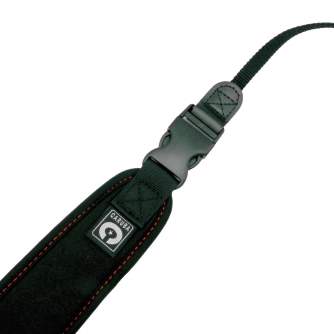 New products - Caruba Camera Neckstrap - Comfort + Quick release (Zwart + Rood) - quick order from manufacturer
