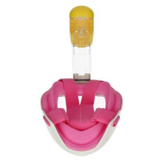 Zemūdens foto - Caruba Full Face Snorkel Mask Dual Air - Detachable + Action Cam Mount (Pink - L / XL) - ātri pasūtīt no ražotāja