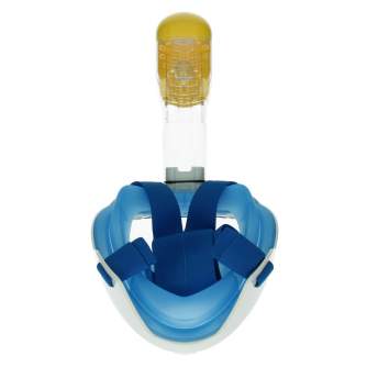 Sortimenta jaunumi - Caruba Full Face Snorkel Mask Dual Air - Detachable + Action Cam Mount (Blue - S / M) - ātri pasūtīt no ražotāja