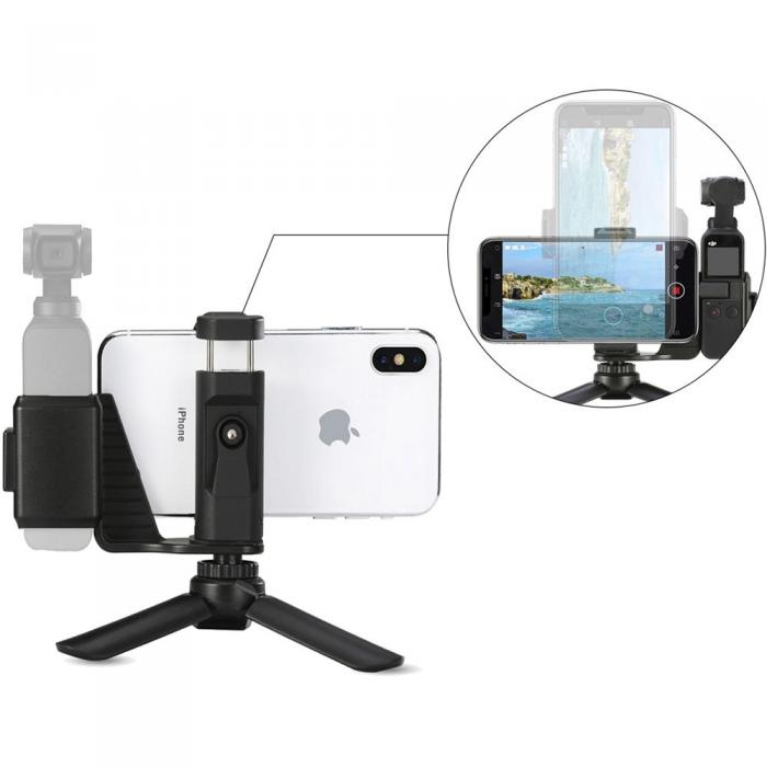 New products - Caruba Osmo Pocket Phone Holder Set ABS (incl table tripod) - quick order from manufacturer