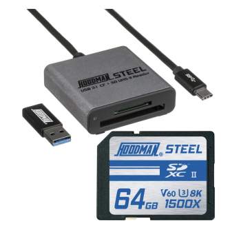 Новые товары - Hoodman 64GB SDXC UHS II CARD + READER KIT H64RDKIT - быстрый заказ от производителя