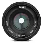 Объектив Meike 35мм f/1.4 для камер Fujifilm X с многослойным покрытием, металлический корпус и шкала расстояния фокусировки, вид спереди