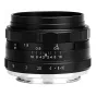 Объектив Meike MK 35мм f1.4 с ручной фокусировкой для камер Fujifilm X-mount, металлический корпус, вид спереди с кольцами диафрагмы и фокусировки