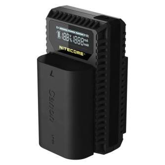 Chargers for Camera Batteries - Nitecore UCN1 Charger for Canon LP-E6(N) + LP-E8 with indicator + USB - quick order from manufacturer