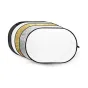Foldable Reflectors - Caruba 5-in-1 Gold, Silver, Zwart, Wit, Transparant - 150 x 200cm - quick order from manufacturer