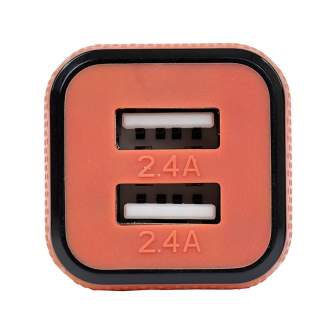 Power Banks - Caruba Duo USB Car Charger 4.8 amp Black / Red - quick order from manufacturer