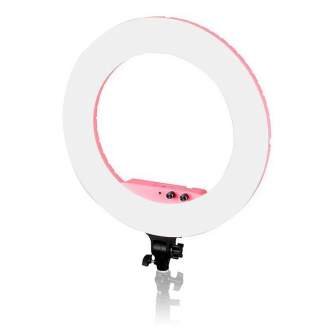 New products - Caruba Round Vlogger 18 inch LED Set Economy met Tas - Roze - quick order from manufacturer