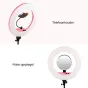 Sortimenta jaunumi - Caruba Round Vlogger 18 Inch LED Set Economy with Bag - Pink - ātri pasūtīt no ražotāja