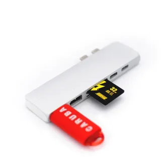 Card Reader - Caruba Duo Hub voor USB-C Grijs - quick order from manufacturer