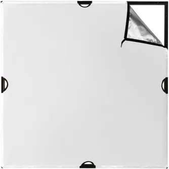 Reflector Panels - Westcott Scrim Jim Cine 2-in-1 Silver/Wit Bounce Doek (1.2 x 1.2m) - quick order from manufacturer