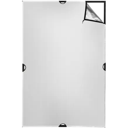 Westcott Scrim Jim Cine 2 in 1 Zilver/Wit Bounce Doek (1.2 x 1.8m) 1989