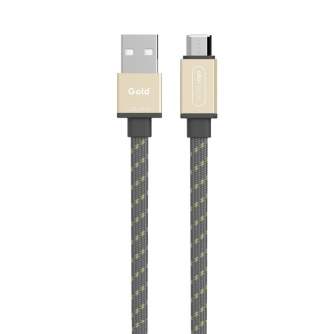 AC адаптеры, кабель питания - Allocacoc USB кабель microUSB Flat Gold - быстрый заказ от производителя