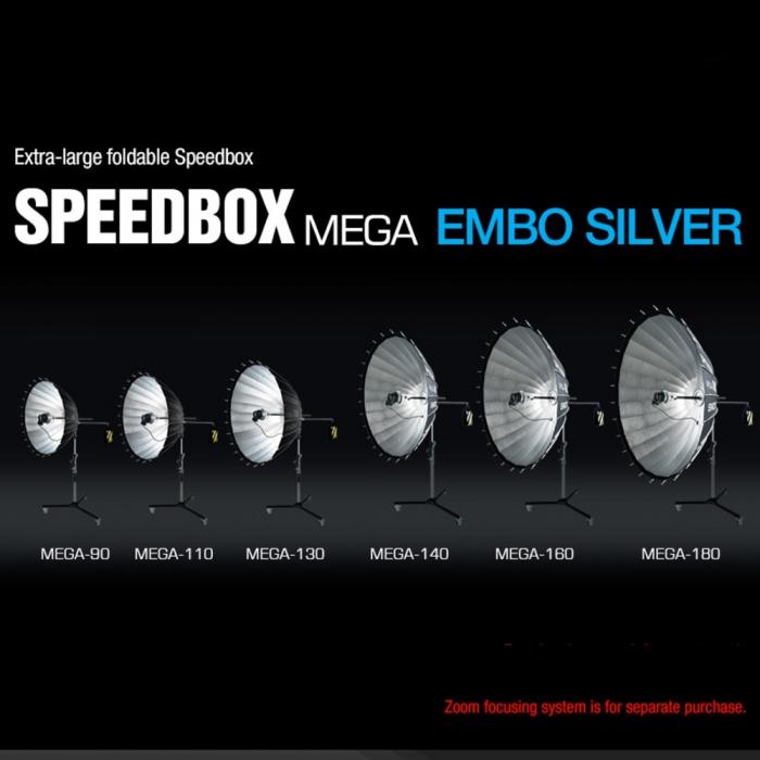 Софтбоксы - SMDV Speedbox Mega-90 Deep Softbox 90cm Zilver Bowens Mount - быстрый заказ от производителя
