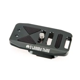 Statīvu aksesuāri - 3 Legged Thing 70mm Base Plate with screen slope and strap connector. Compatible with PEAK DESIGN & Arca Swiss Grijs - ātri pasūtīt no ražotāja