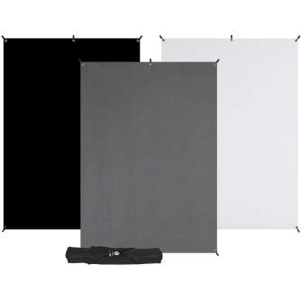 Комплект фона с держателями - Westcott X-Drop 3-Pack Backdrop Kit (5 x 7) - быстрый заказ от производителя