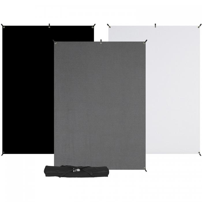 Background Set with Holder - Westcott X-Drop 3-Pack Backdrop Kit (5 x 7) - quick order from manufacturer