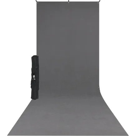 Westcott X Drop Wrinkle Resistant Backdrop Kit Neutral Gray Sweep (5 x 12) 620SK
