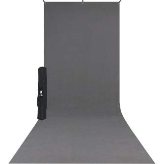 Backgrounds - Westcott X-Drop Wrinkle-Resistant Backdrop Kit - Neutral Gray Sweep (5 x 12) - quick order from manufacturer
